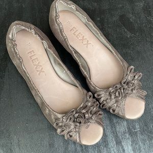 The Flexx Silver Open Toed Comfort Shoes